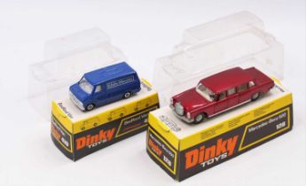 Dinky Toys boxed group, 2 examples comprising No. 128 Mercedes Benz 600 Pullman Limousine,