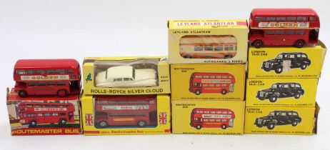 Budgie Toys and Lone Star model group of 10, with examples including No. 102 Rolls Royce Silver