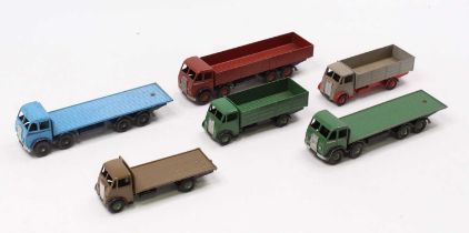 Dinky Toys Foden and Guy Truck group of 6, with examples including No. 501 Foden Diesel Wagon,