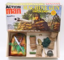 An Action Man Palitoy Machine Gun Emplacement housed in the original card box, example appears to be