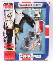 An Action Man Palitoy No. 34136, Hasbro 2008 Famous British Uniforms 17th/21st Lancers outfit,
