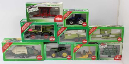 Siku Farmer Series 1/32nd scale boxed model group of 9, with examples including No. 3252 John