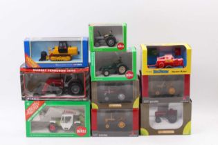 Universal Hobbies, Siku, and ERTL boxed farming group with specific examples including a Universal