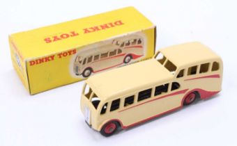 Dinky Toys No. 280 Observation Coach, cream body, with red flashes & wheel hubs, a very bright clean