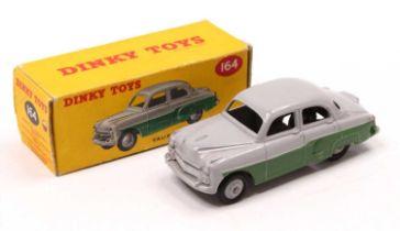 Dinky Toys No. 164 Vauxhall Cresta saloon comprising of grey and green body with grey hubs, housed
