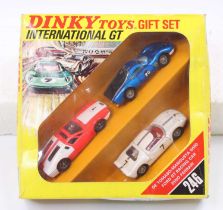 Dinky Toys No. 246 International GT Gift Set, contains 3 racing cars - a Ford GT in metallic blue, a