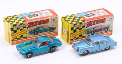 Lone Star Flyers boxed model group, 2 examples comprising No. 11 Gran Tourismo coupe, blue body with