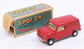 Spot on Models by Triang, No.210 Royal Mail Morris Mini Van, red body with cream interior, in the