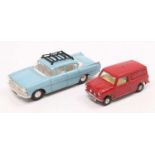 Spot On Models by Triang group of 2 comprising No. 210 Royal Mail Morris Mini Van in red (G), and