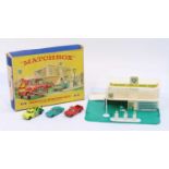 A Matchbox Lesney boxed G9 Service Station Set, comprising a green & white 'BP' service station,