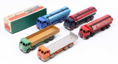 Dinky Toys Foden 8 Wheel Diesel Truck group of 5 original and repainted models to include No. 504