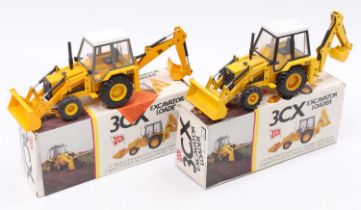 A collection of NZG JCB related diecast vehicles to include an NZG 277 3CX excavator loader,