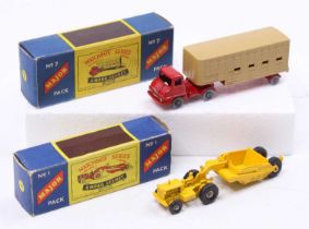 Matchbox Lesney Major Pack boxed model group of 2 comprising M1 Caterpillar Earth Scraper, and M7