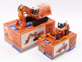 A Hitachi Shinsei 1/60 scale diecast model of a Giant Excavator, together with another Shinsei