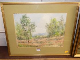 PM Pearce - Near Hedge Corner, Tadworth, watercolour, signed and dated lower right 1982, 26x37cm