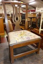 An early 19th century provincial child's splatback single dining chair in the Chippendale taste