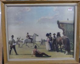 Alfred Munnings - The Horse Fair, framed print, 48 x 60cm