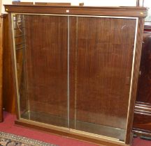 A contemporary double door glazed collectors display cabinet, with adjustable shelves, w.181cm