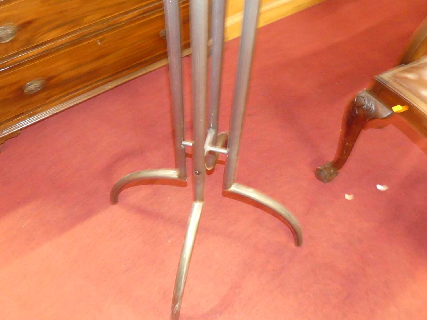 A contemporary tubular anodised metal hat stand, height 181cm - Image 3 of 3