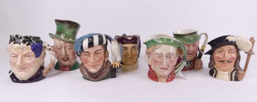 A Beswick pottery character jug 'Scrooge', height 18cm, together with two other Beswick character