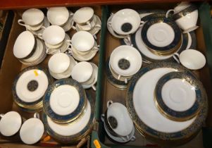 A collection of Royal Doulton Carlyle pattern tea and dinner wares (two boxes)