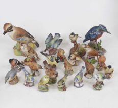 A Royal Worcester bone china model of a jay, numbered 3248; together with various other Royal