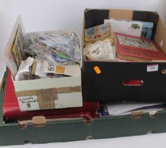 A Schoolboy stamp collection loose and in albums to include used and mint Great Britain examples,