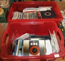A large collection of vintage 7" singles to include Johnny Mathis - Gone Gone Gone, Toto - Africa,