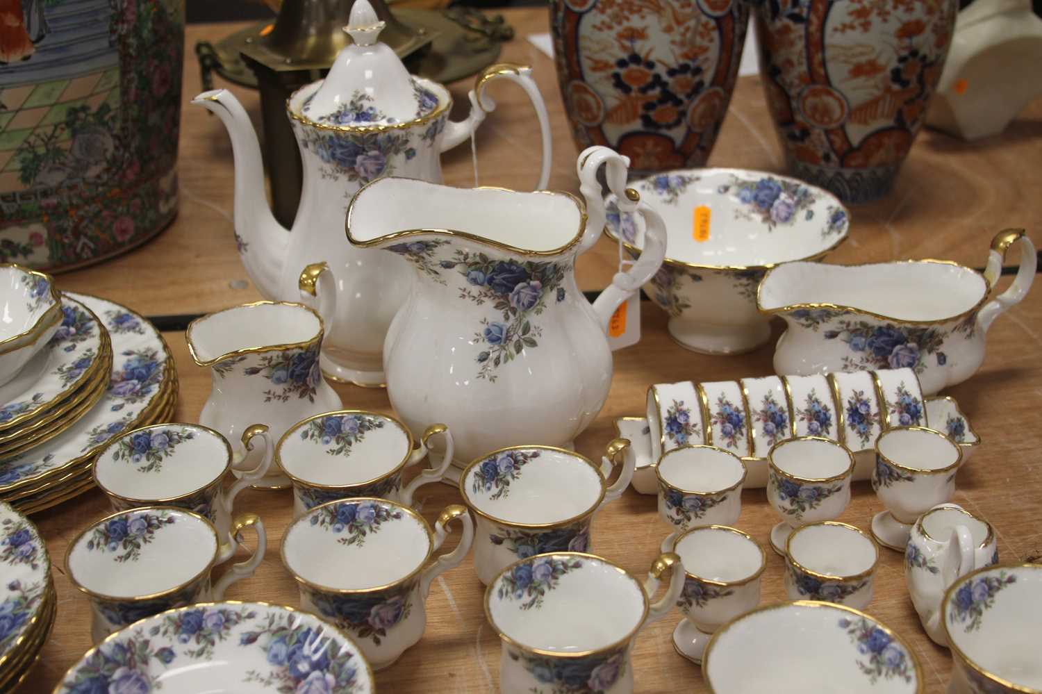 An extensive collection of Royal Albert table wares in the Moonlight Rose pattern, having printed - Image 5 of 6