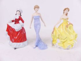 A Royal Doulton Pretty Ladies figure 'Summer', together with two others being 'Diana, Princess of