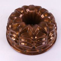 A continental copper cake mould, dia. 27cm