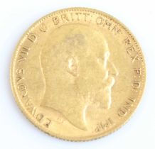 Great Britain, 1906 gold half sovereign, Edward VII, rev: St George and Dragon above date. (1)