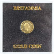 United Kingdom, The Royal Mint, 1991 £10 fine gold coin, obv: Elizabeth II, rev: Britannia