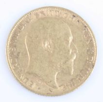 Great Britain, 1904 gold half sovereign, Edward VII, rev: St George and Dragon above date. (1)