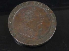 Great Britain, 1797 cartwheel two penny, Soho mint, George III laureate bust, rev; seated Britannia,