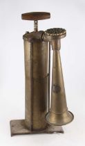 An early 20th century brass Swedish Tyfon patent foghorn, height 58cm It does not seem to be