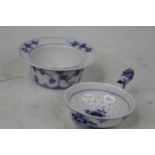 A Royal Copenhagen blue & white porcelain tea strainer Good condition