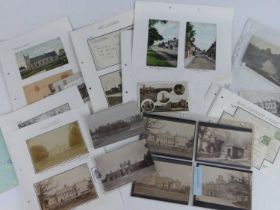A collection of mainly early 20th century West Suffolk village related postcards, photographic and