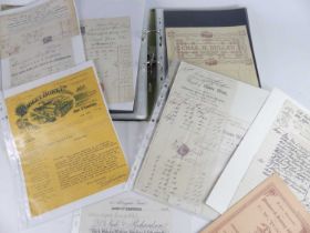 A collection of Victorian and later ephemera relating to Bury St Edmunds businesses, to include