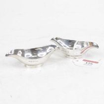 A pair of George V silver double-ended pap boats, 3.1oz