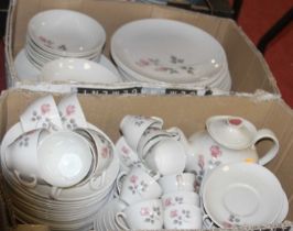 A Royal Doulton dinner and tea service in the Pillar Rose pattern, TC1011