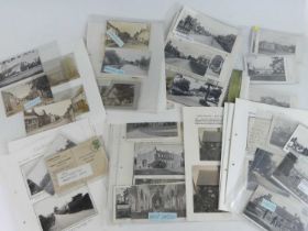 A collection of mainly early 20th century West Suffolk village related postcards, photographic and