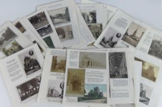 A collection of early 20th century Bury St Edmunds Abbey and church related photographic and printed