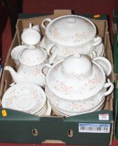 A Royal Albert dinner and tea service in the For All Seasons Autumn Sunlight pattern, having printed