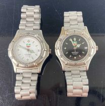 Two gents' quartz fashion watches after the originals by Tag Heuer