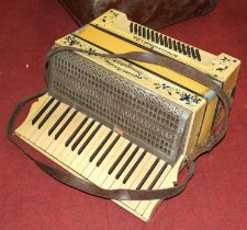 A Meinel & Herald piano accordion, with leather carrying case