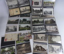 An album of early to mid-20th century Bury St Edmunds related mainly printed postcards, mostly being