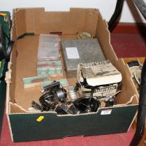 A collection of reels and other fishing equipment, to include Roddy 810-A, Mitchell 324, and Roddy