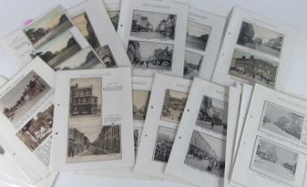 A collection of mostly 1900-1920s Bury St Edmunds street scenes photographic and printed