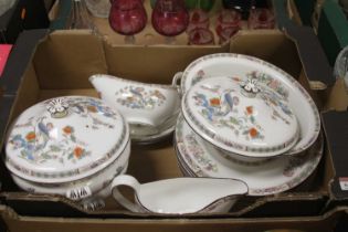 A Wedgwood bone china part dinner service in the Kutani Crane pattern, R4464 (one box)